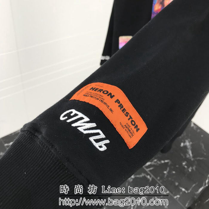 Heron Preston19ss官方最新款 粉紅雙鶴系列 圓領衛衣 情侶款 ydi1273